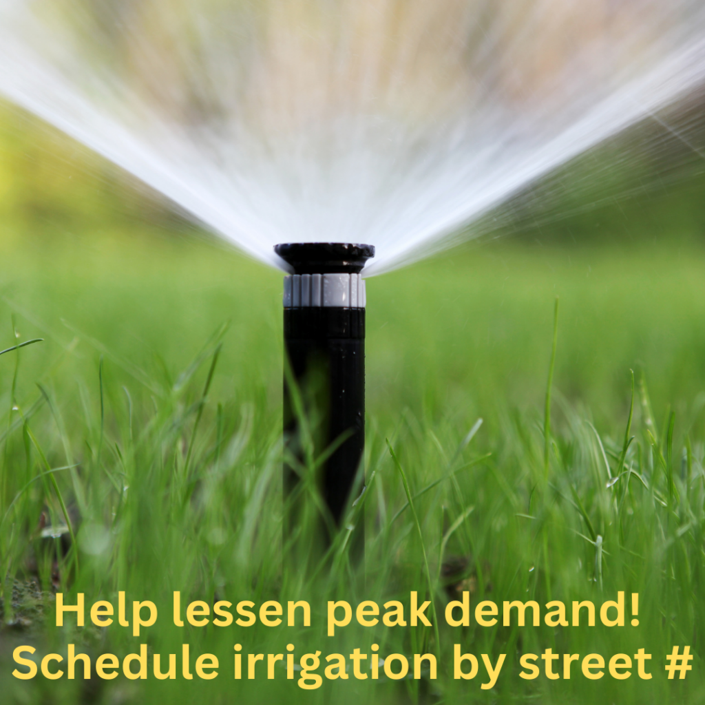 Schedule your irrigation by street number to save water.